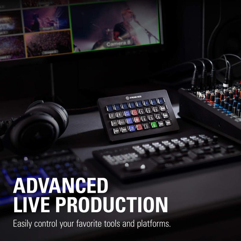 Controlador de estúdio Elgato Stream Deck XL 32 teclas macro